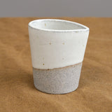 Humble Ceramics Home CoffeeTea Seed Creamer Greystone/Snow White / 1.75" Dia X 2.5" H