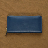 Il Bisonte Accessories Wallets Ametista Zip Around Wallet Blue / 7.5" L X 4" W