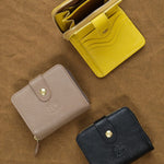 Il Bisonte Accessories Wallets Medium Classic Zip Wallet in Tortora Tortora / 4.5" W X 4" H X 1" D