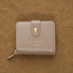 Il Bisonte Accessories Wallets Medium Classic Zip Wallet in Tortora Tortora / 4.5" W X 4" H X 1" D