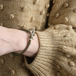 Jill Platner Jewelry Bracelets JP Clasp Rawhide Bracelet in Olive Olive / 7"