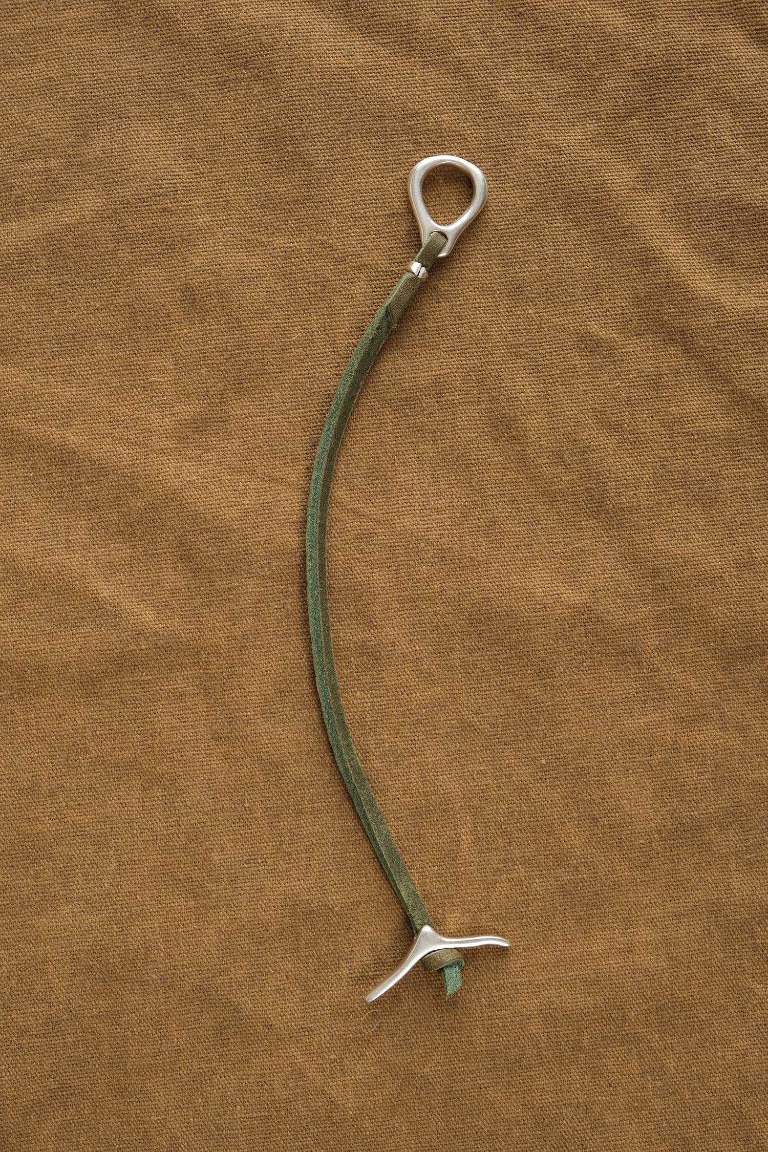 JP Clasp Rawhide Bracelet in Olive long