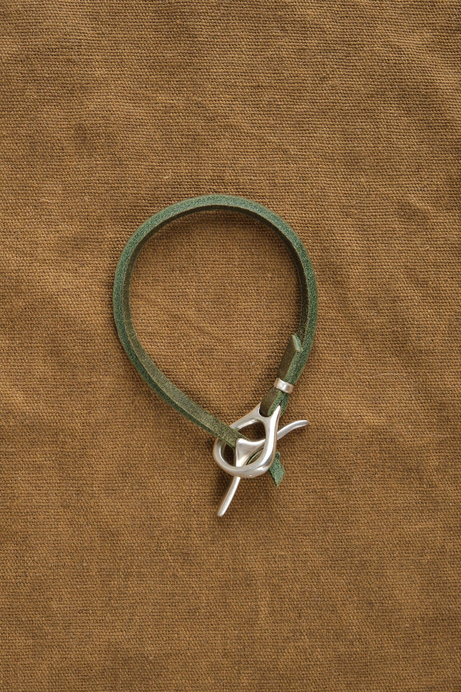 Jill Platner Jewelry Bracelets JP Clasp Rawhide Bracelet in Olive Olive / 7"