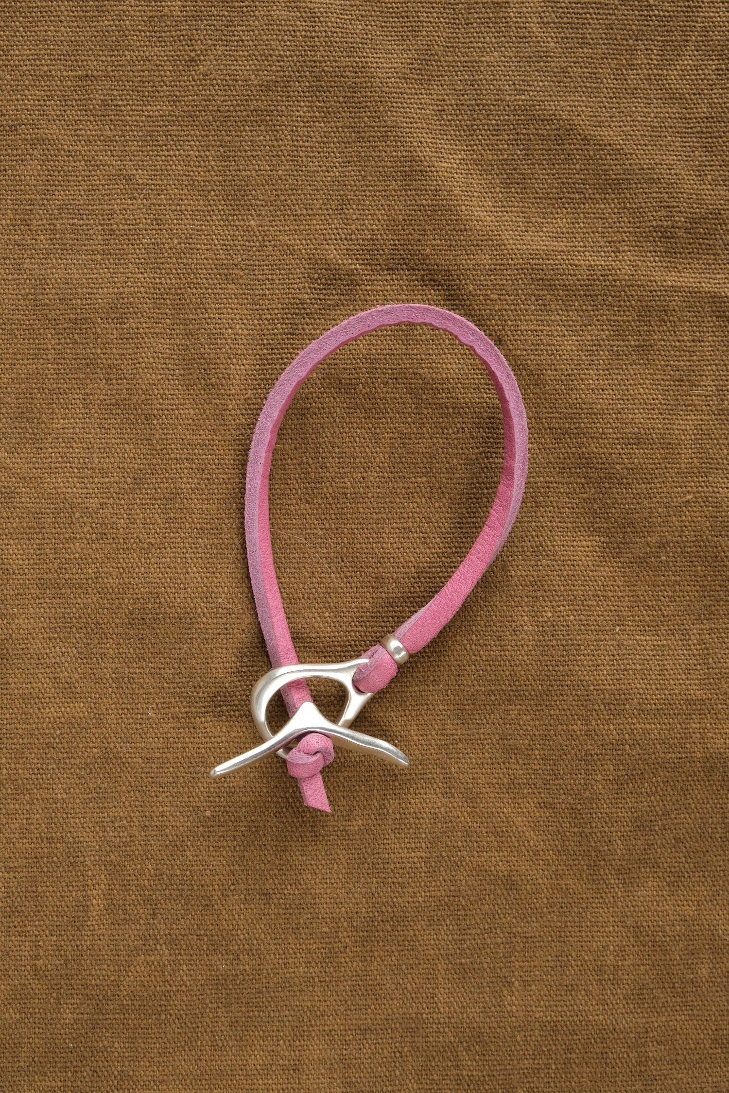 Jill Platner Jewelry Bracelets JP Clasp Rawhide Bracelet in Pink Pink / 7"