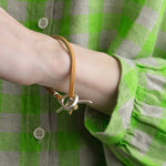 Jill Platner Jewelry Bracelets JP Clasp Rawhide Bracelet in Tan Tan / 7"