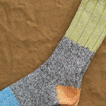 Kapital Accessories Socks and Tights 56 Yarns Linen Grandrelle Socks in Yellow Green