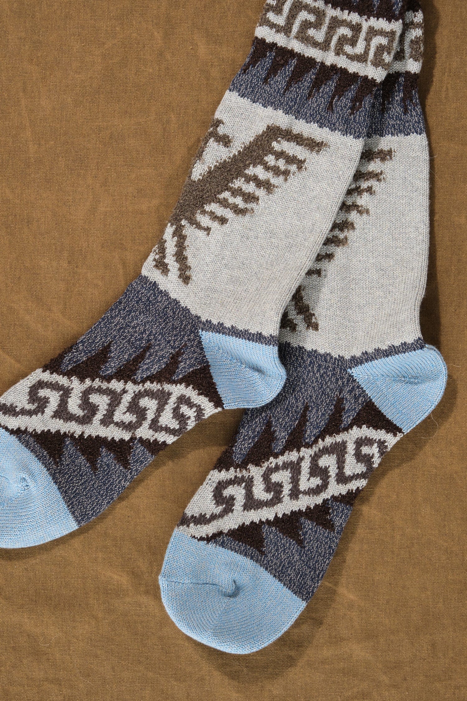 96 Yarns Cowichan Socks in Blue