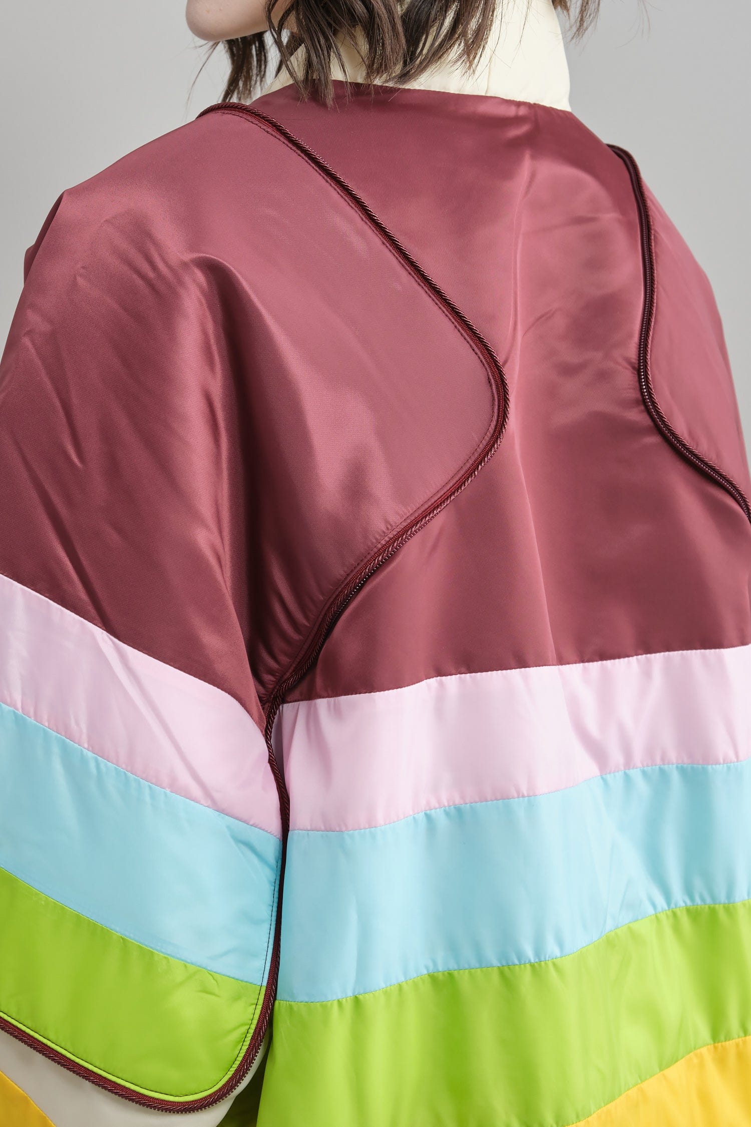 Back detailing on Nylon Rainbow KESA SHAM Bomber JKT
