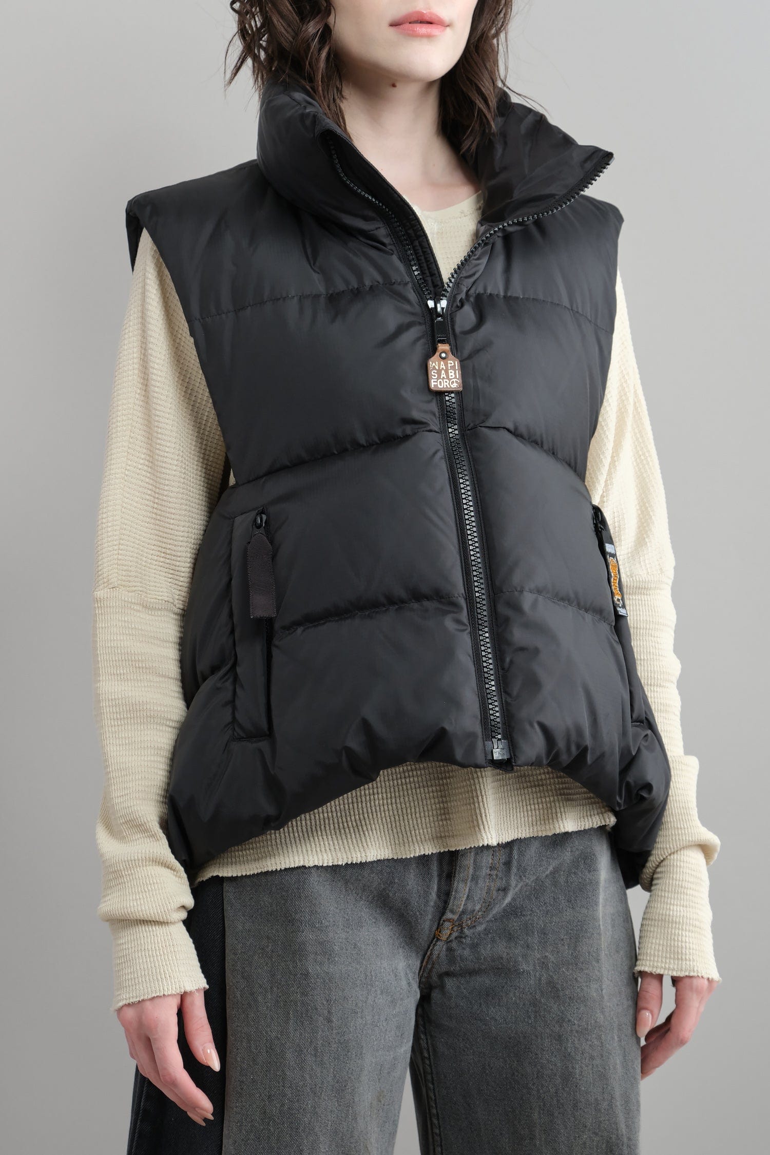 Front of Rip Stop Nylon Down BURGER KEEL Vest