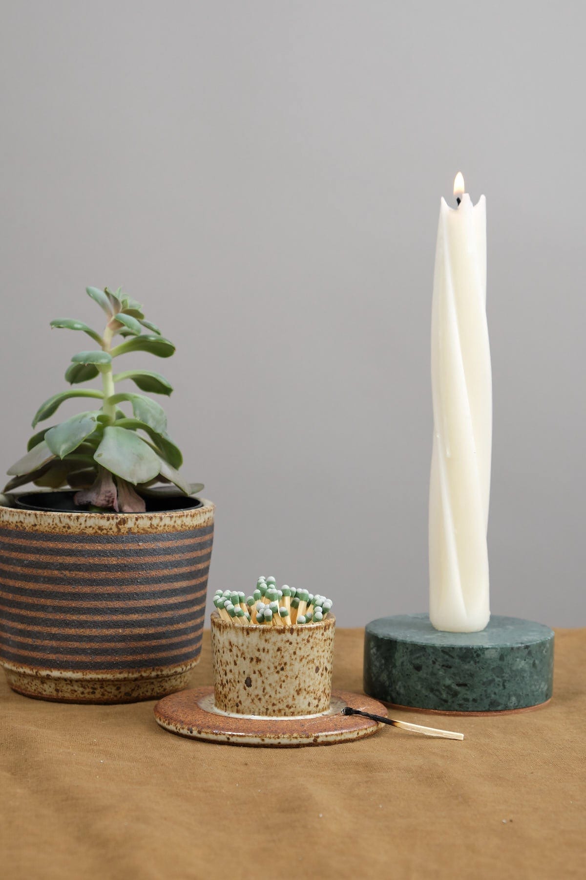 Kat and Roger Home Candle Holders Match Striker