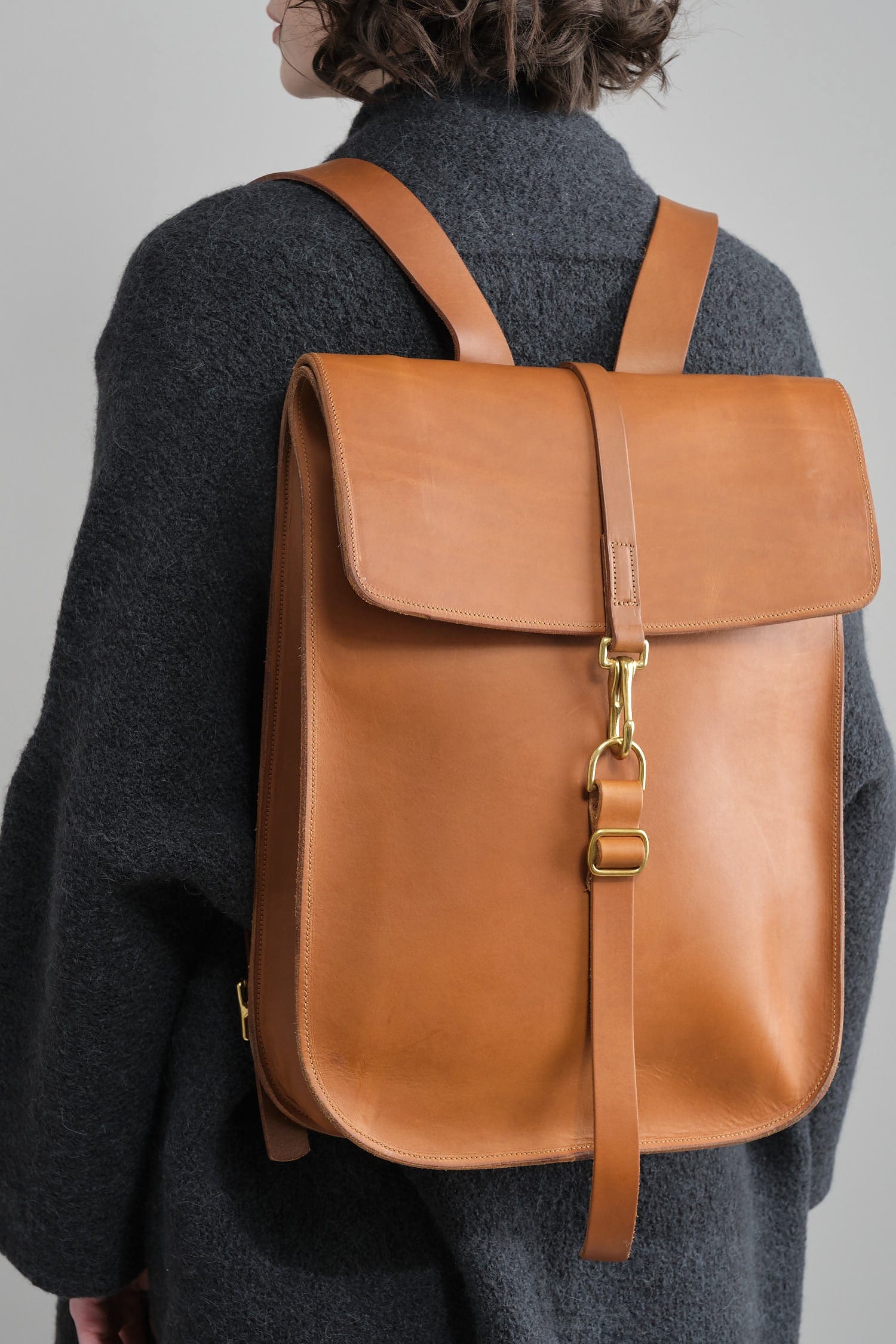 Postal Backpack #1 in Tan
