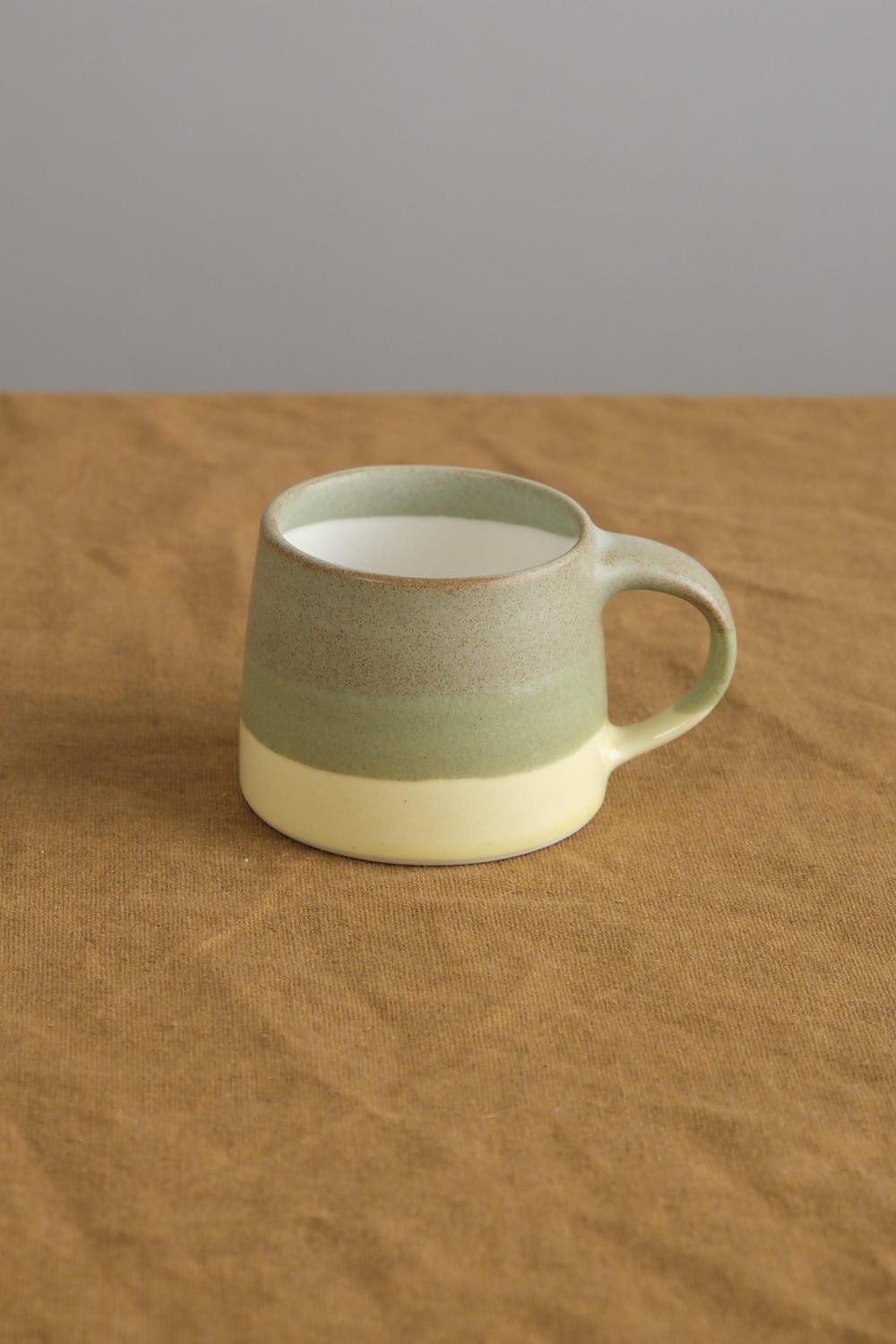 Kinto Home CoffeeTea 4 oz Slow Coffee Style Mug Moss Green x Yellow