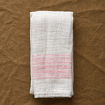 Flax Line Hand Towel in Pink/Beige