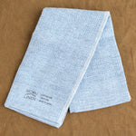 Unfolded Moku Linen Washcloth in Blue
