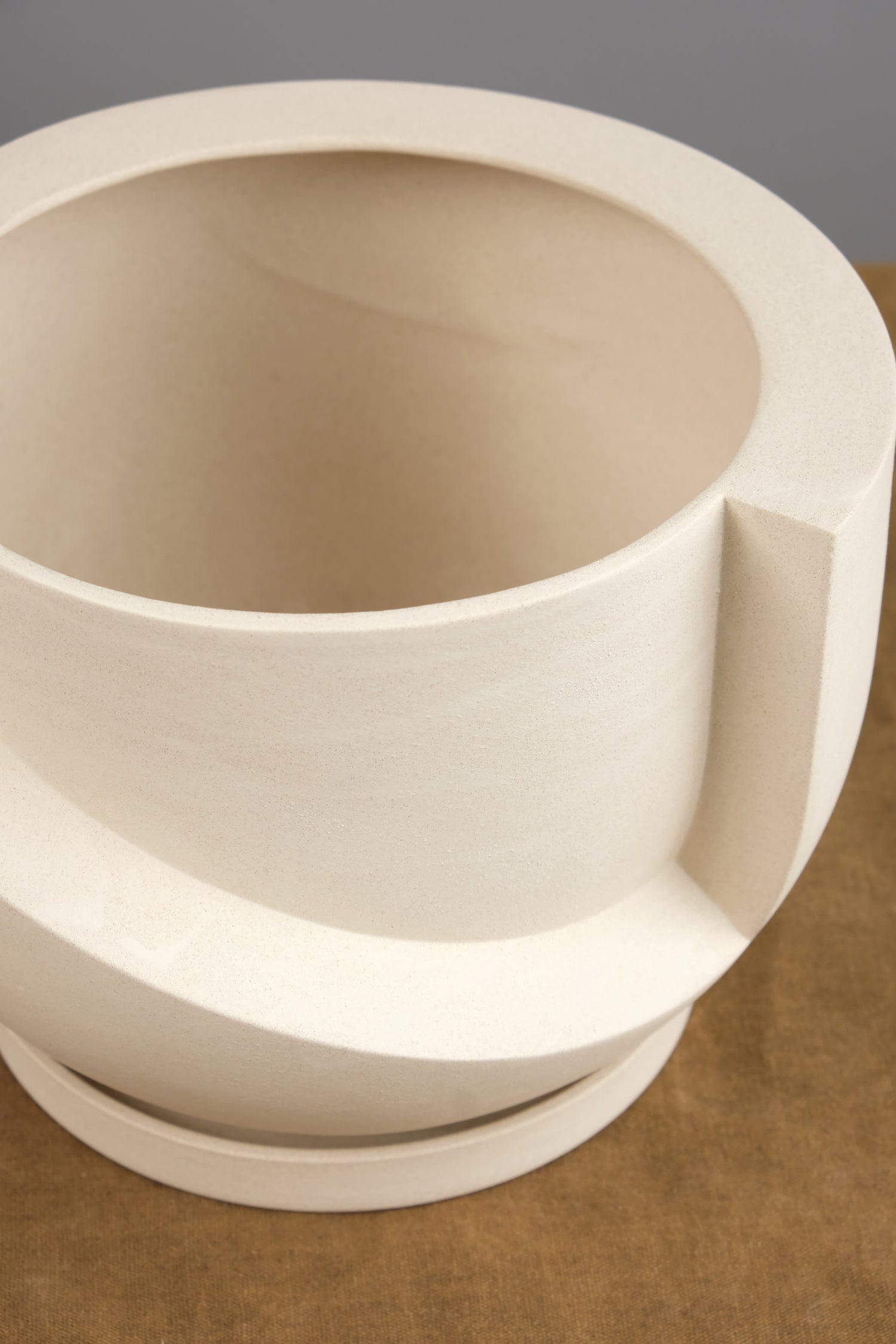 Light + Ladder Home Planters Small Vayu Planter in Sand Sand / 7.75” L X 7.75” W X 5” H