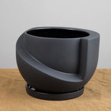 Light + Ladder Home Planters Small Vayu Planter in Coal Coal / 7.75” L X 7.75” W X 5” H