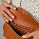 Lindquist Accessories Bags Faba Bag in Leather Brown Leather Brown / 4" H X 7.5" W X 1.5" D