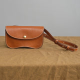Lindquist Accessories Bags Faba Bag in Leather Brown Leather Brown / 4" H X 7.5" W X 1.5" D