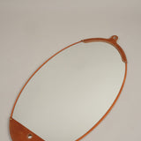 Lostine Home Mirrors Fairmount Long Oval Mirror Leather / 20" W x 38" H