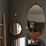 Lostine Home Mirrors Fairmount Long Oval Mirror Leather / 20" W x 38" H