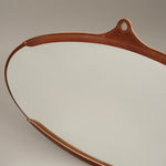 Lostine Home Mirrors Fairmount Wide Oval Mirror Leather / 34.5" W X 22.25" L