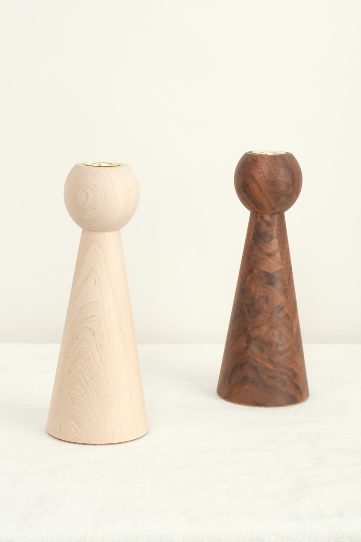Lostine Home Candle Holders Bella Candle Holder in Black Walnut Black Walnut / 9" H X 3.5" Dia