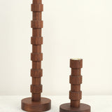 Lostine Home Candle Holders Large Franc Candle Holder in Walnut Walnut / 16" H X 4" D