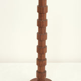 Lostine Home Candle Holders Large Franc Candle Holder in Walnut Walnut / 16" H X 4" D