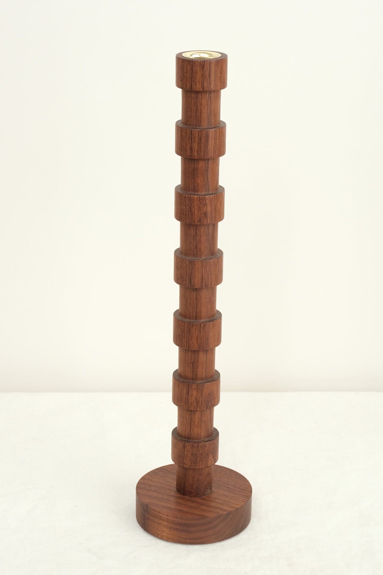 Lostine Home Candle Holders Large Franc Candle Holder in Walnut Walnut / 16" H X 4" D