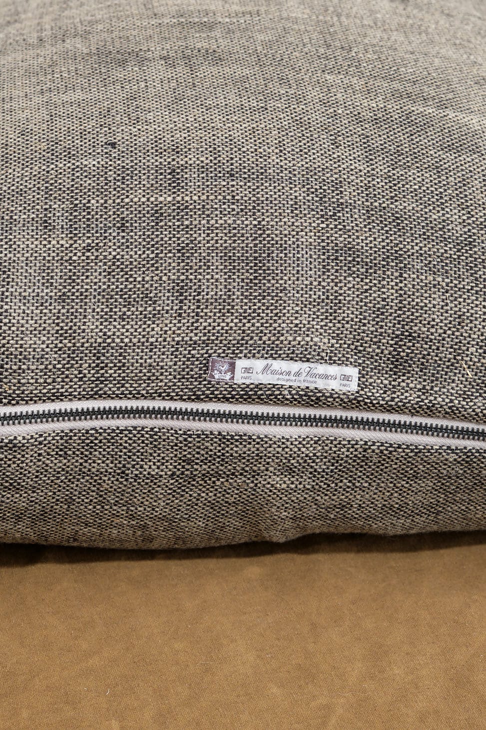 Maison De Vacances Home Pillows 16" X 24" Chinee Canvas Rustique Cushion Naturel/Noir / 16" X 24"