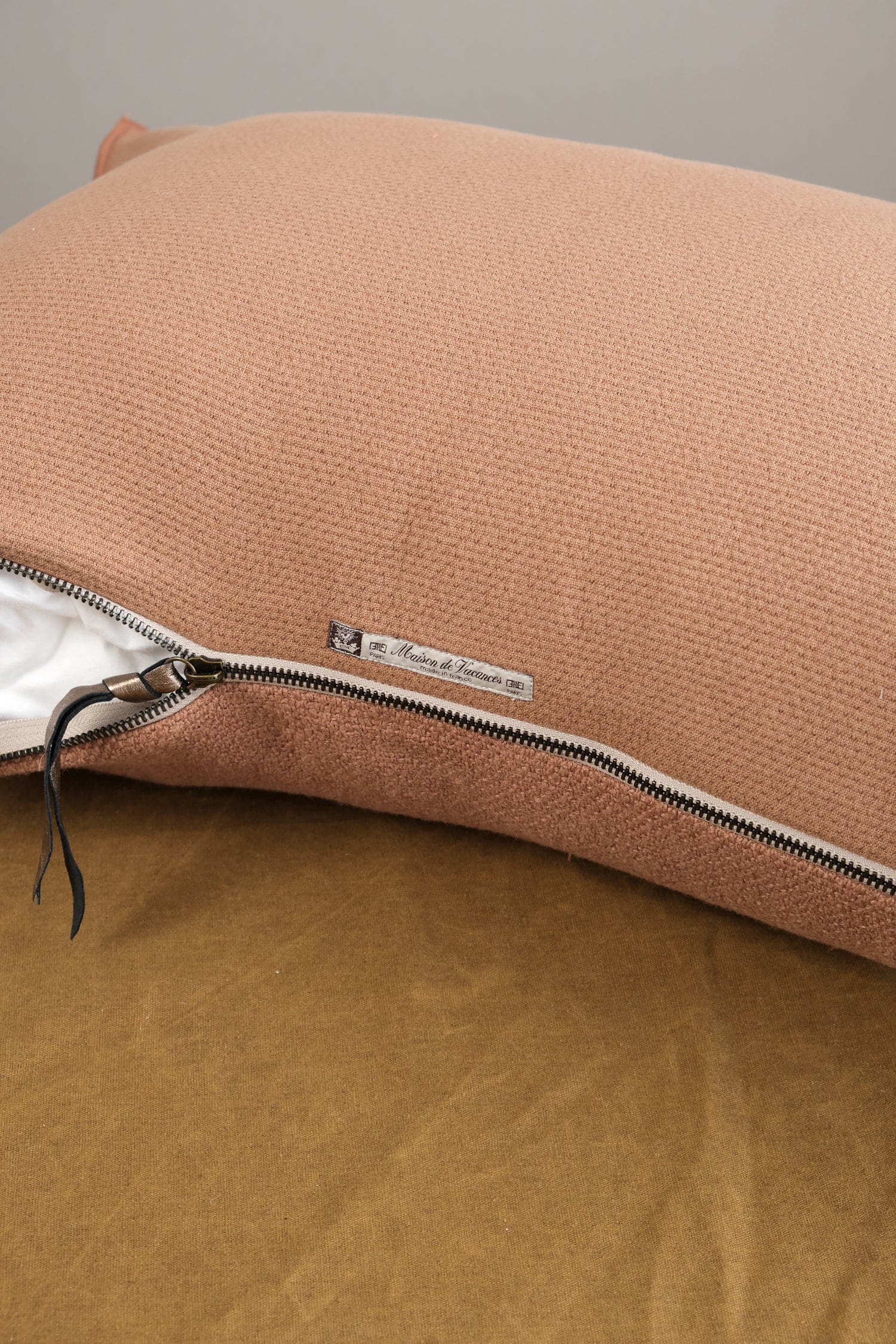 Maison De Vacances Home Pillows 16" X 24" Canvas Vice Versa Cushion in Argile Argile / 16" X 24"