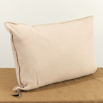 16" X 24" Canvas Vice Versa Cushion in Nude on table