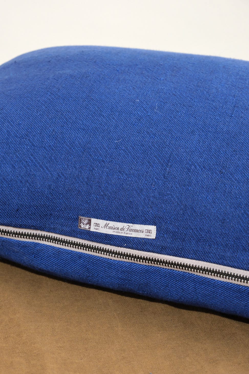 Maison De Vacances Home Pillows 16" X 24" Washed Linen Vice Versa Cushion in Cobalt Cobalt/Indigo / 16" X 24"