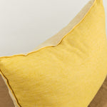 Maison De Vacances Home Pillows 16" X 24" Washed Linen Vice Versa Cushion in Ocre Ocre/Givre / 16" X 24"