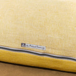 Maison De Vacances Home Pillows 16" X 24" Washed Linen Vice Versa Cushion in Ocre Ocre/Givre / 16" X 24"