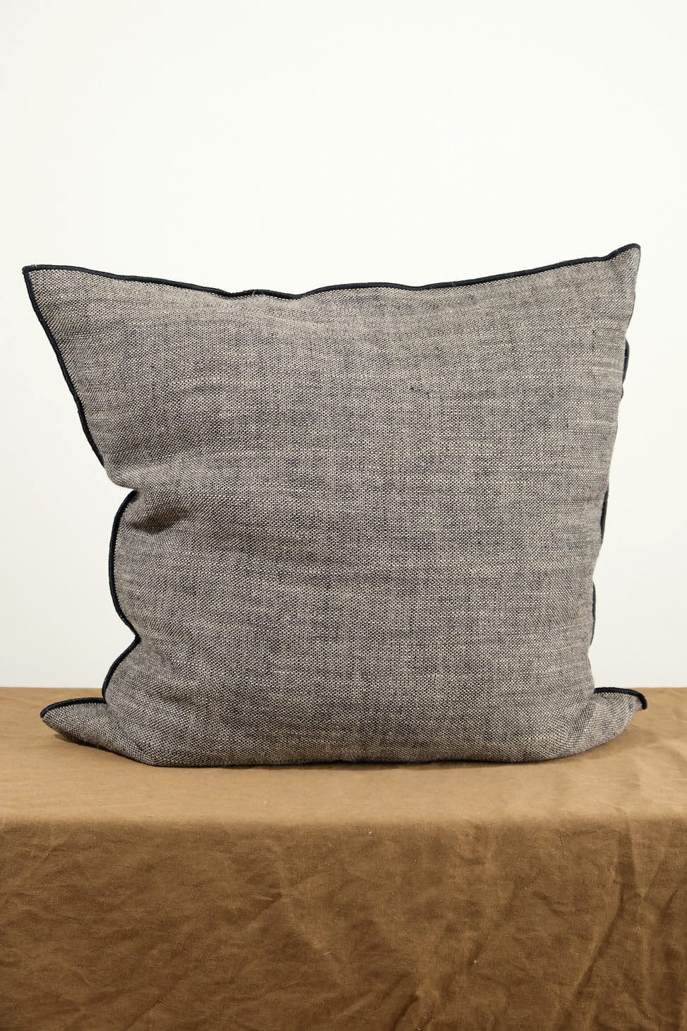 Maison De Vacances Home Pillows 26" X 26" Chinee Canvas Rustique Cushion Naturel/Noir / 26" X 26"