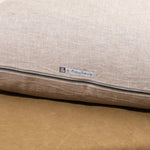 Maison De Vacances Home Pillows 26" X 26" Crumpled Washed Linen Vice Versa Cushion in Taupe Taupe/Cement / 26" X 26"