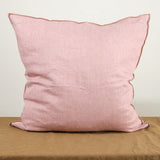 Maison De Vacances Home Pillows 26" X 26" Crumpled Washed Linen Vice Versa Cushion in Bois de Rose Bois de Rose/Givre / 26" X 26"