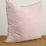 Maison De Vacances Home Pillows 26" X 26" Crumpled Washed Linen Vice Versa Cushion in Bois de Rose Bois de Rose/Givre / 26" X 26"