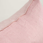 Maison De Vacances Home Pillows 26" X 26" Crumpled Washed Linen Vice Versa Cushion in Bois de Rose Bois de Rose/Givre / 26" X 26"