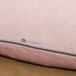 Maison De Vacances Home Pillows 26" X 26" Crumpled Washed Linen Vice Versa Cushion in Bois de Rose Bois de Rose/Givre / 26" X 26"