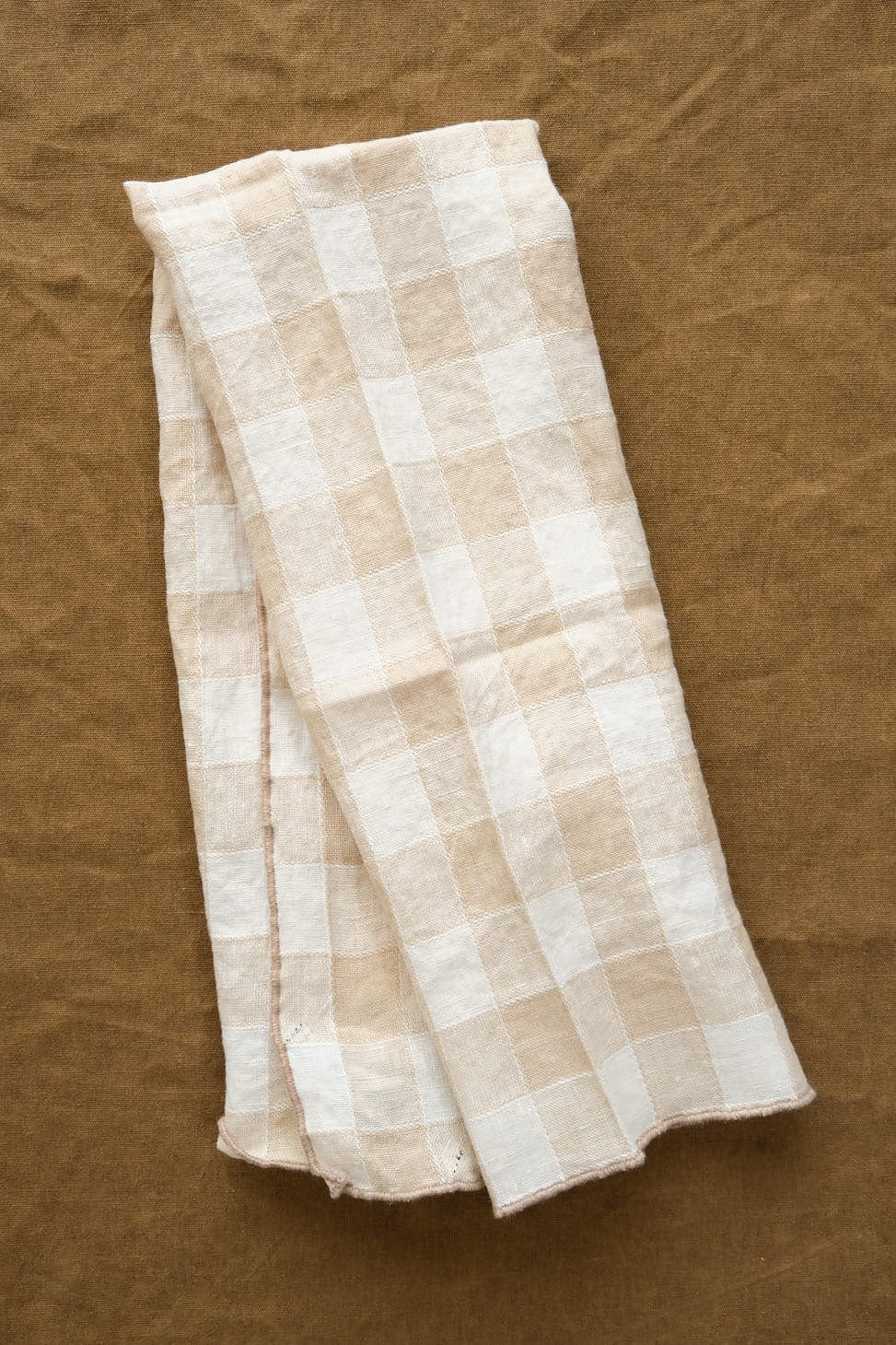 Maison De Vacances Home Kitchen Towels Canvas Vintage Vichy Kitchen Towel Creme / 17" X 30"