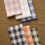 Maison De Vacances Home Kitchen Napkins Canvas Vintage Vichy Napkin