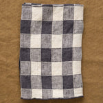 Maison De Vacances Home Kitchen Napkins Canvas Vintage Vichy Napkin Fusain / 17" X 17"