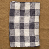 Maison De Vacances Home Kitchen Napkins Canvas Vintage Vichy Napkin Fusain / 17" X 17"