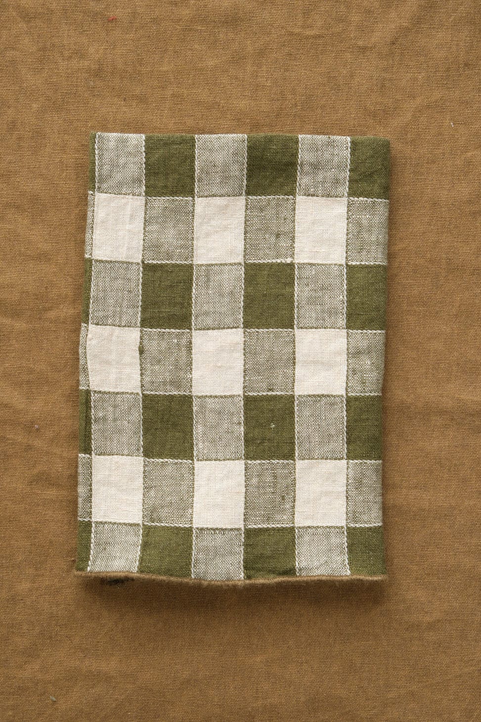 Maison De Vacances Home Kitchen Napkins Canvas Vintage Vichy Napkin Laurier / 17" X 17"