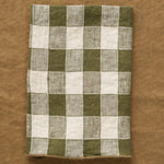 Maison De Vacances Home Kitchen Napkins Canvas Vintage Vichy Napkin Laurier / 17" X 17"