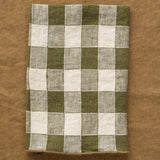 Maison De Vacances Home Kitchen Napkins Canvas Vintage Vichy Napkin Laurier / 17" X 17"