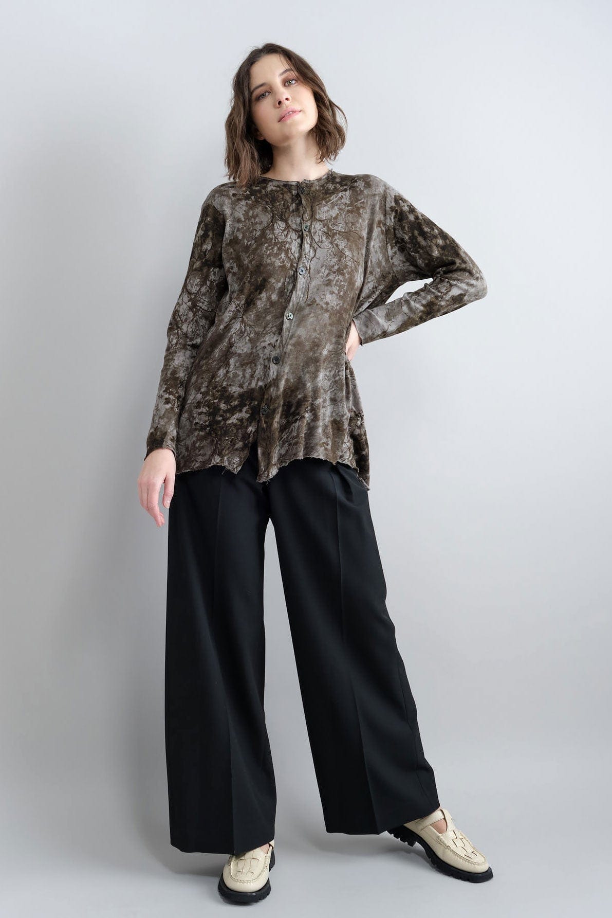 Wide-Leg Trouser in Black