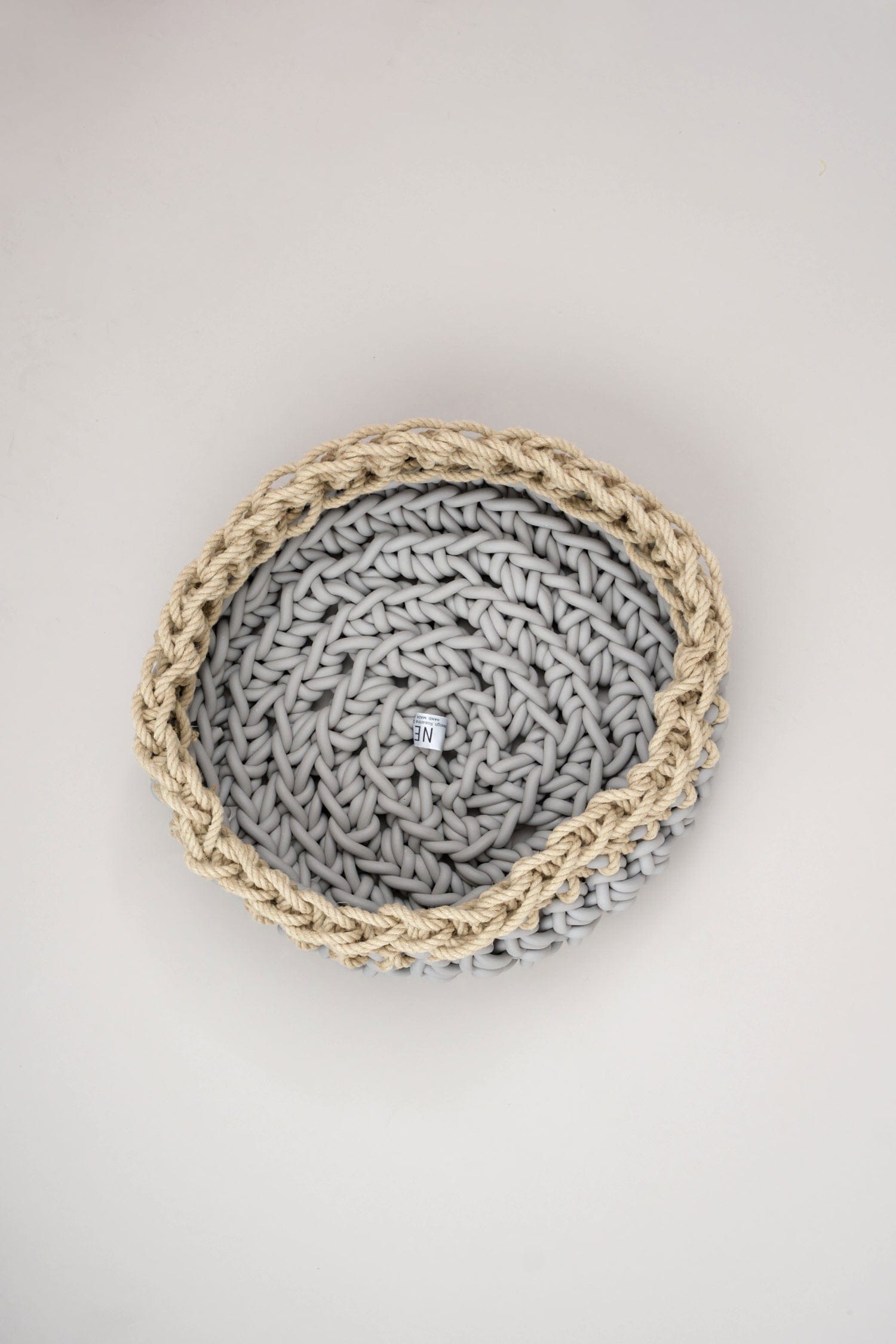 Neo Home Baskets Large Canapa Basket in Pearl Grey Pearl Grey / 17" D X 8.5" H